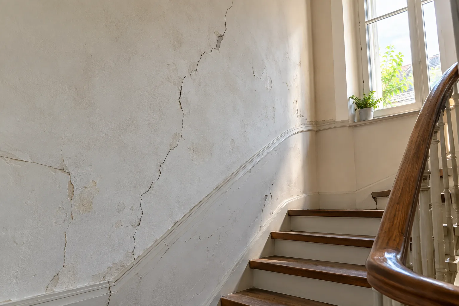 Cage escalier fissures riedisheim 3 — Mavriki Color, Riedisheim