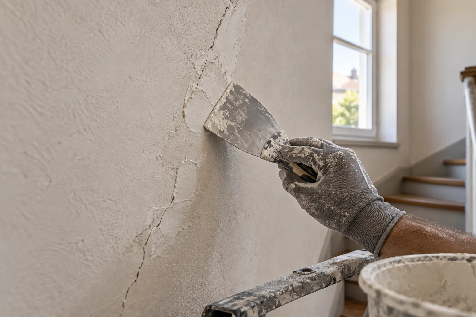 Fissures cage escalier peinture 2 — Mavriki Color, Wittenheim