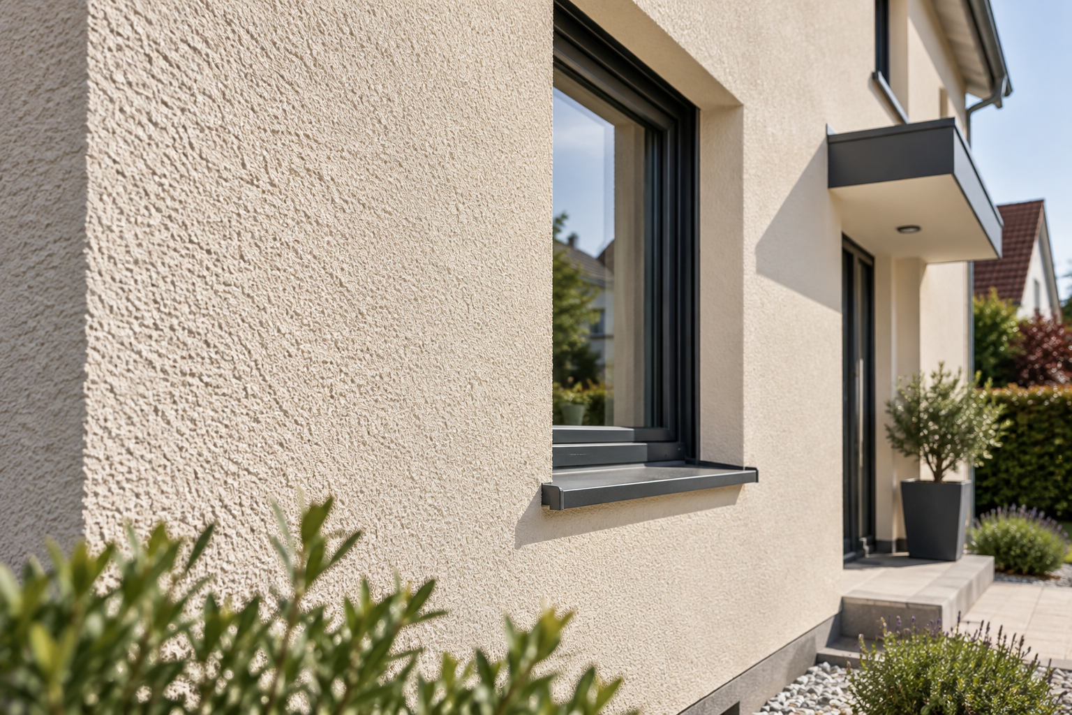 Maison rénovée à Kingersheim avec façade isolée et teinte claire élégante