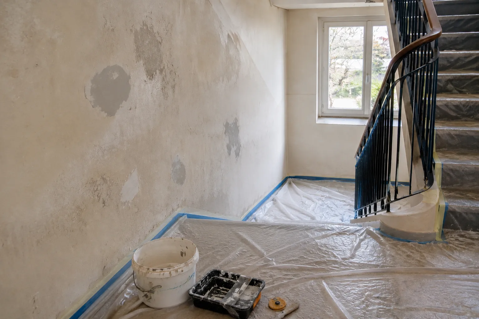 Peinture exterieure sausheim cage escalier 2 — Mavriki Color, Sausheim