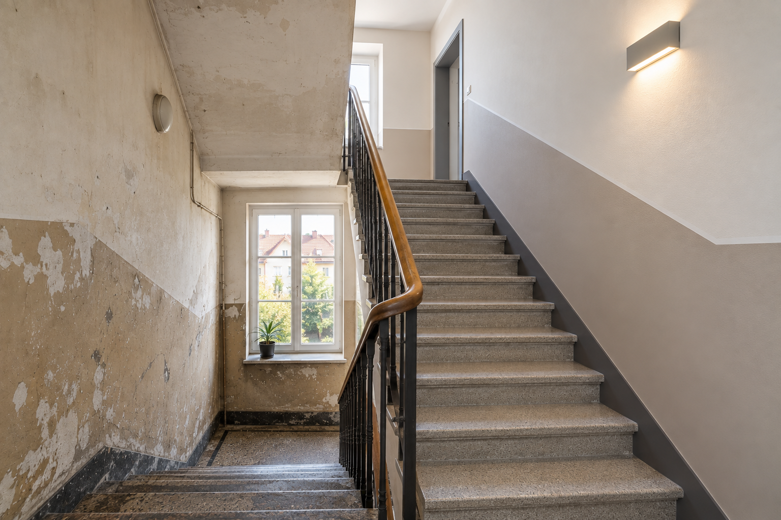 Peinture riedisheim cage escalier 6 — Mavriki Color, Riedisheim