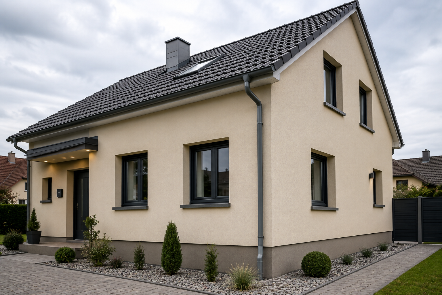 Maison individuelle à Illzach avec façade rénovée et isolation extérieure
