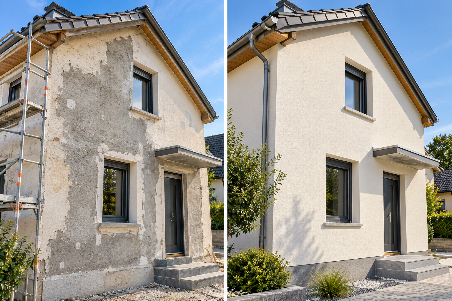 Ravalement facade sausheim preparation 3 — Mavriki Color, Sausheim
