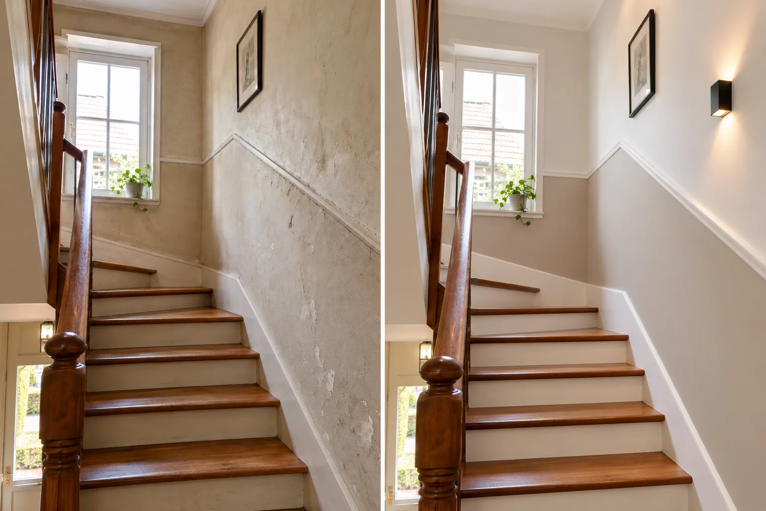 Cage d’escalier rénovée dans une maison individuelle à Habsheim