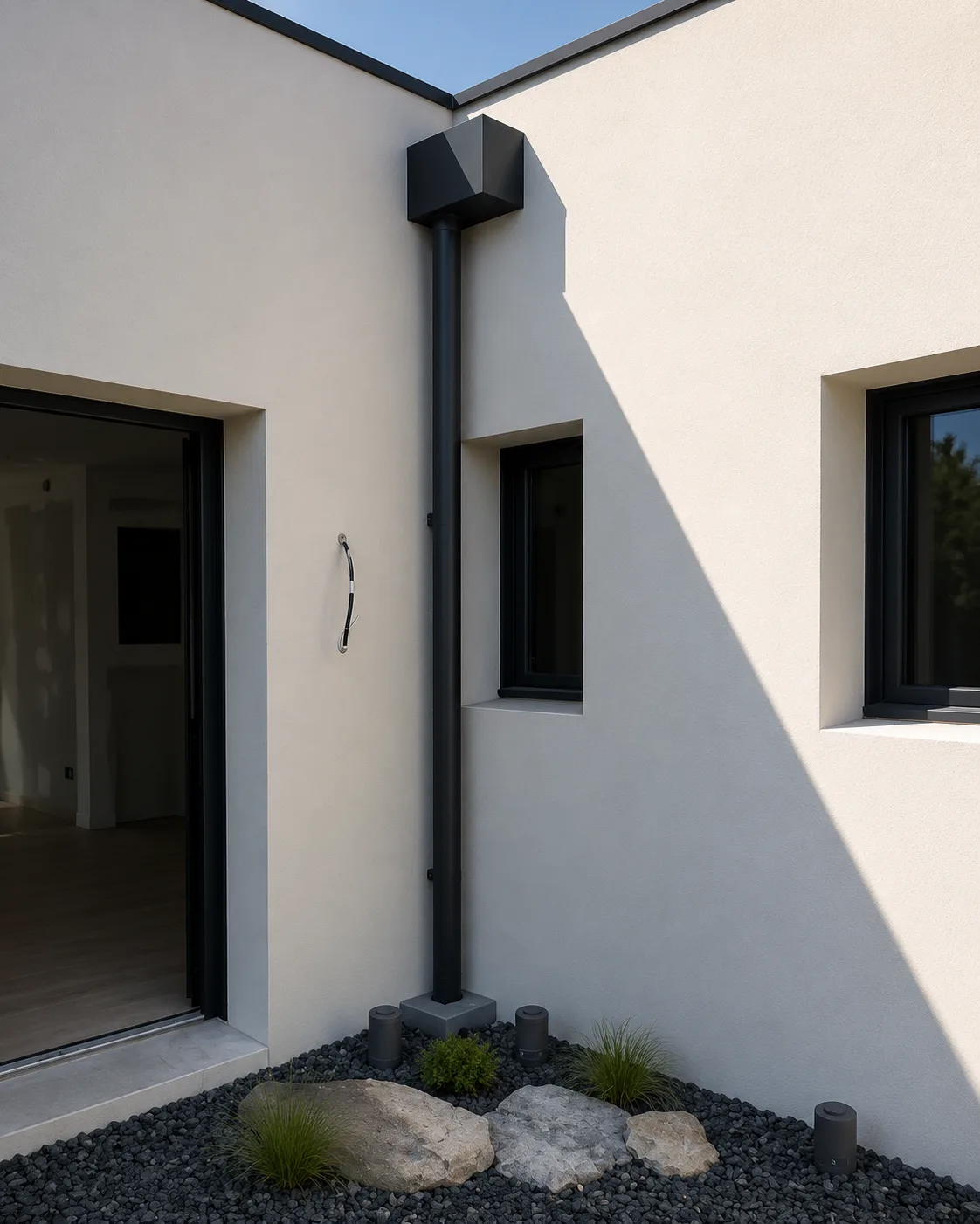 Artisan de Mavriki Color devant un bâtiment rénové